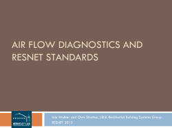 air flow diagnostics and resnet standards