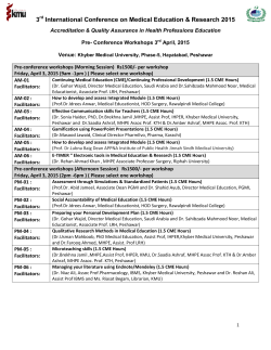 Pre Conference Workshops Details