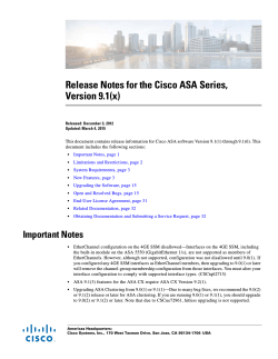 Release Notes for the Cisco ASA Series, 9.1(x)