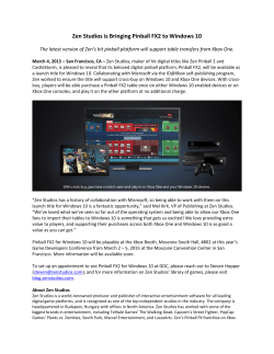 Zen Studios is Bringing Pinball FX2 to Windows 10
