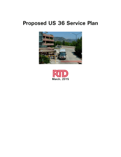 Proposed US 36 Service Plan