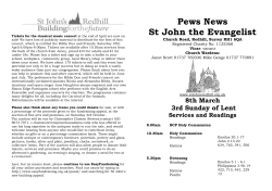 Pews News - St John`s Redhill