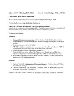 Syllabus - BoringFinance.com