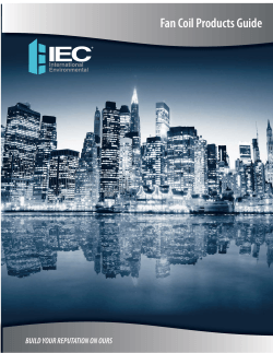 Fan Coil Products Guide - IEC International Environmental