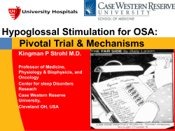 P7: Hypoglossal Stimulation for OSA: Pivotal Trial & Mechanisms