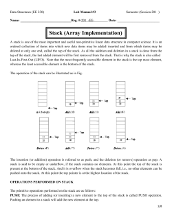 Stack (Array Implementation)