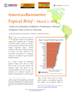 AmericasBarometer: Topical Brief