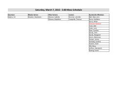 Liturgical Minister Schedule
