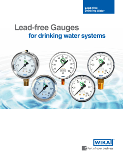 Lead-free Gauges for drinking water systems