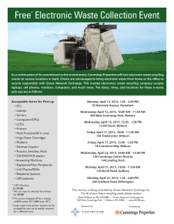 Free* Electronic Waste Collection Event