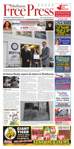 Current Issue - Shelburne Free Press