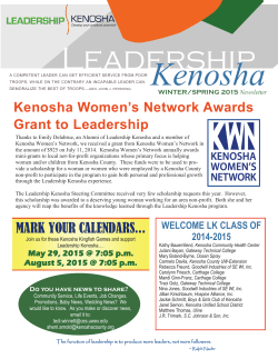 MARK YOUR CALENDARS... Kenosha Women`s Network Awards