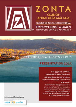 ZAM PRESENTATION 2015 - Zonta Andalucía Málaga