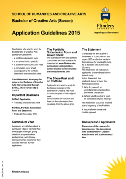 (Screen) Application Guidelines 2015