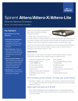 Spirent Attero/Attero-X/Attero-Lite