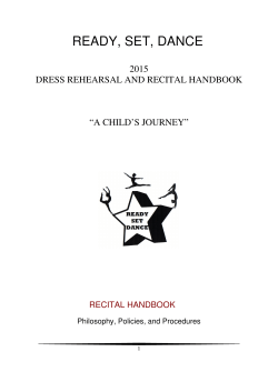 2015 Recital Handbook
