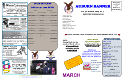 March Eagles Newsletter - Auburn Eagles Aerie # 2298 Auxiliary