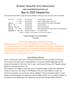 March 2015 Newsletter - Greater Haverhill Arts Association