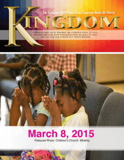 March 8, 2015 - the Christian House of Prayer