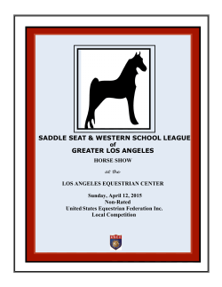 Prizelist - Saddleseat & Western School League of Greater Los