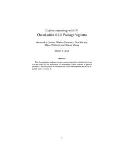 Claims reserving with R: ChainLadder