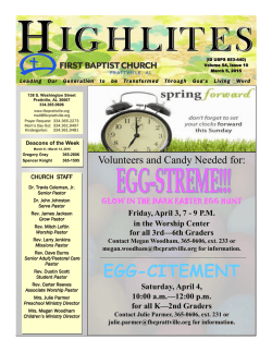 March 5, 2015 - First Baptist Church