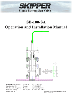 SB-100-SA Operation and Installation manual