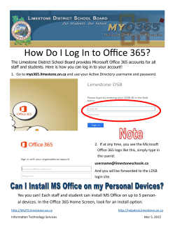 Login to Office 365 - myITS - Limestone District School Board