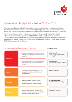 Queensland Budget Submission 2015 – 2016