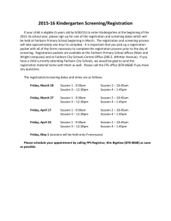 dates/information! - Fairborn City Schools