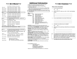 2015 Shows Additional Information  2015 Contract 