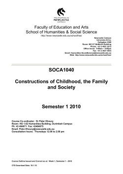 SOCA1040 - University of Newcastle