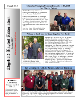 Current Newsletter - Edgefield Baptist Association