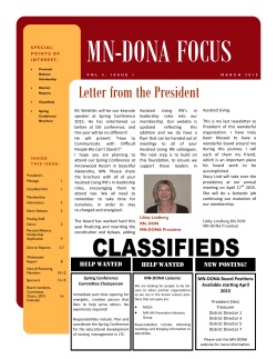 March 2015 Focus - MN-DONA