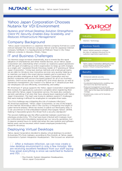 Yahoo Japan Corporation Chooses Nutanix for VDI Environment