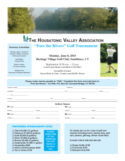Registration Form - Housatonic Valley Association