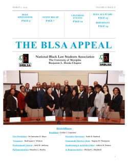 BLSA-Newsletter Vol. II Issue 2 - On Legal Grounds | Memphis Law