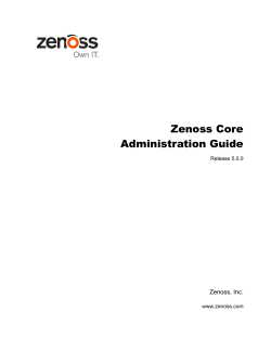 Zenoss Core Administration 5.0.0