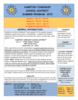 Summer Program Brochure - Hampton Township School District