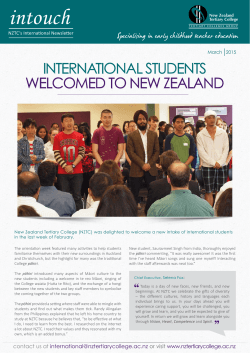 March Intouch 2015 - New Zealand Tertiary College