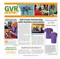 GVR Now! March 2015.indd - Green Valley Recreation