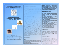 "Current Trends in Herbal Informatics" at RMRC(ICMR), Belagavi