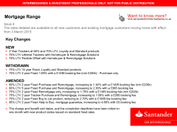 Rate Bulletin - Santander for Intermediaries