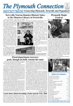 Plymouth Connection March 2015 Newsletter