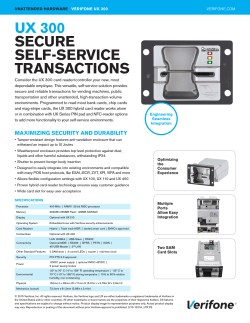 UX 300 SECURE SELF-SERVICE TRANSACTIONS