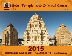 2015 HTCC Calendar - Hindu Temple and Cultural Center