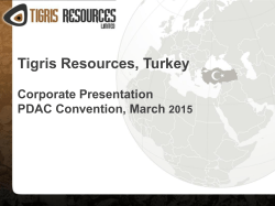 Tigris Resources, Turkey