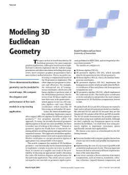 Modeling 3D Euclidean Geometry