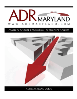 ADR Maryland Guide .