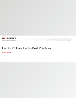 Best Practices for FortiOS 5.2
